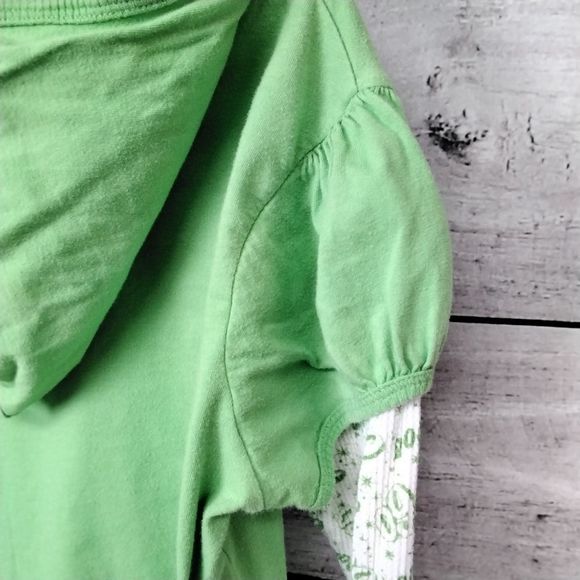 Disney Shirt Girl's Green 2009 Hooded Long Sleeve Logo  Size Large - Picture 5 of 9